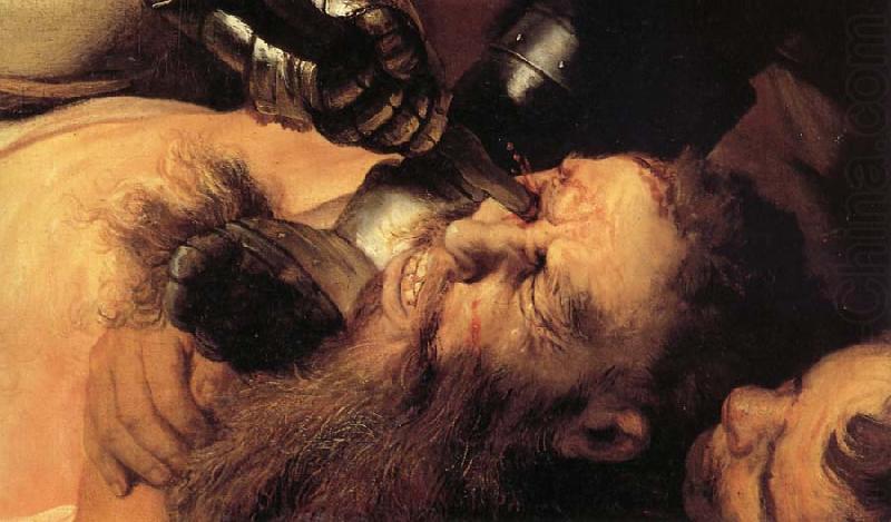 Details of the Blinding of Samson, Rembrandt van rijn